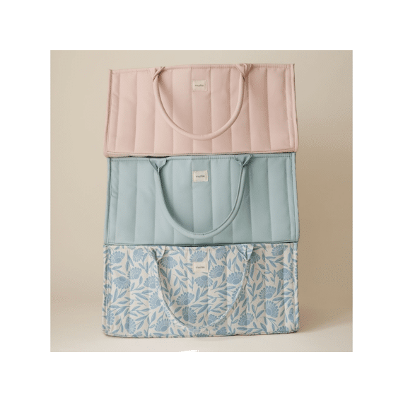 Mushie  Luiermand Diaper Caddy Blue Flowers