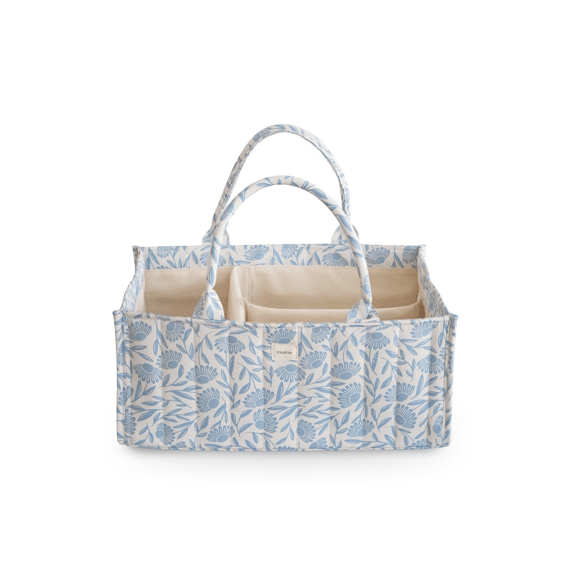 Mushie  Luiermand Diaper Caddy Blue Flowers