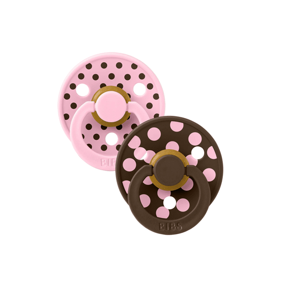 Bibs Fopspeen T2 6-18m Studio Duo Polka Mocha