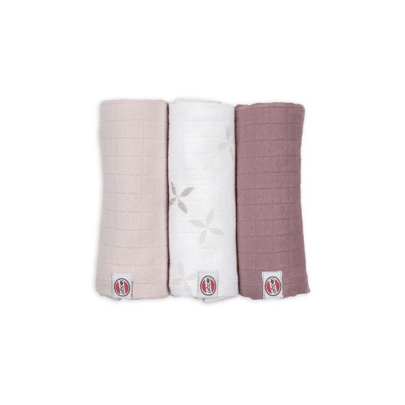 Lodger Tetradoeken 70x70 3-pack Solid Matcha Rose