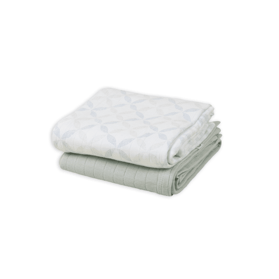 Lodger Tetradoeken 110x110 2-pack Solid Matcha Peppermint/blue Fogg