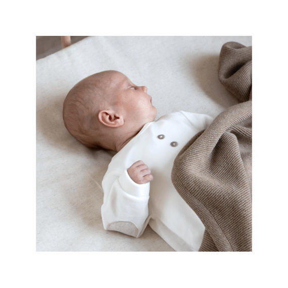 Living Nature Deken Wieg 75x100 Knitted Dries Choco