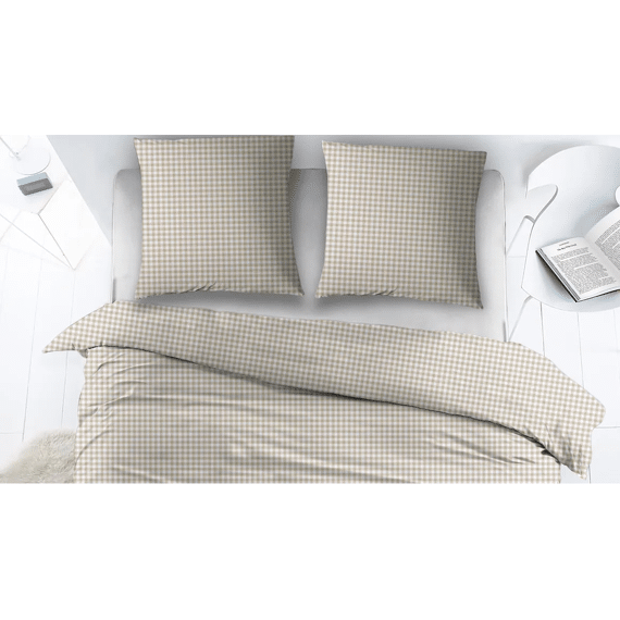 Carlina Dekbedovertrek Katoen Kaat Beige 200x220+2