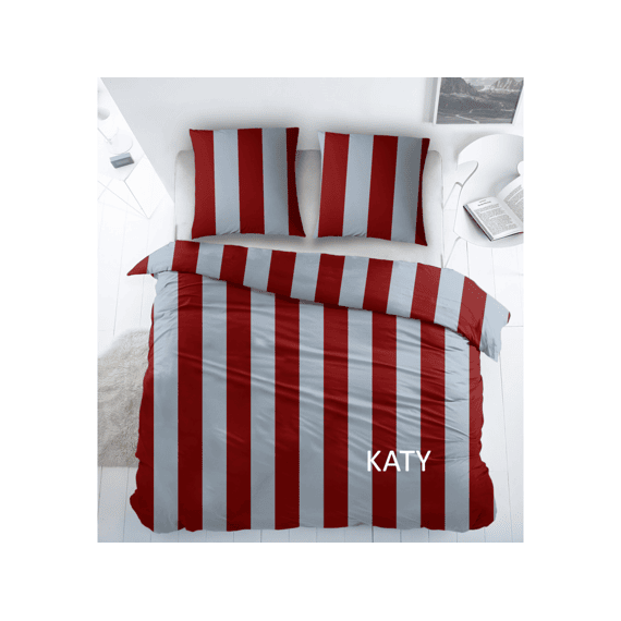 Carlina T Dekbedovertrek Katoen Katy Red 140x220+1