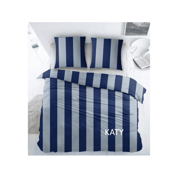Carlina T Dekbedovertrek Katoen Katy Navy 200x220+2