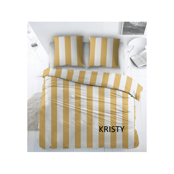 Carlina T Dekbedovertrek Katoen Kristy Yellow 240x220+2