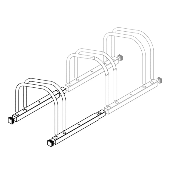 Uitbreiding Fietsenrek Mat Zwart