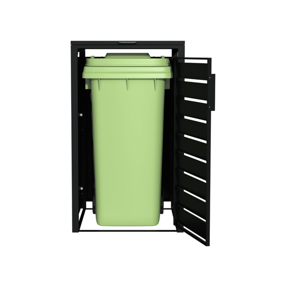 Practo Garden Containerberging Enkel 116x68x80cm Mat Zwart