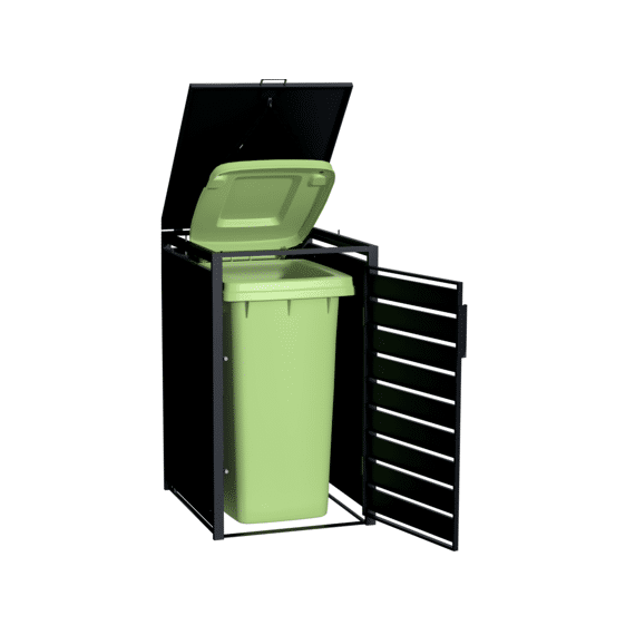 Practo Garden Containerberging Enkel 116x68x80cm Mat Zwart