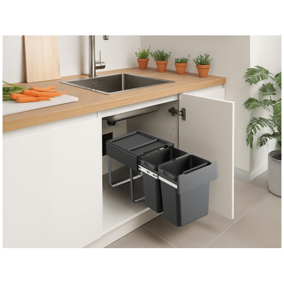 Practo Home Inbouw Afvalemmer 2x14l