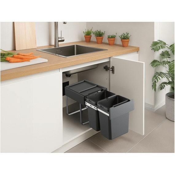 Practo Home Inbouw Afvalemmer 2x20l