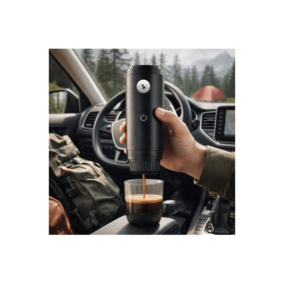 Beper Espressomachine Draagbaar & Oplaadbaar 80ml Zwart