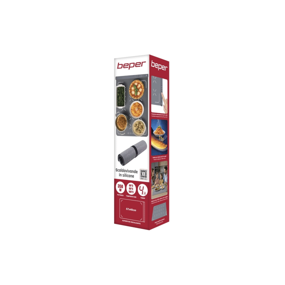Beper Warmhoudplaat Silicone 60-80-100 Graden Grijs