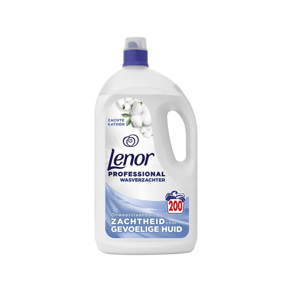 Lenor Wasverzachter Vloeibaar Professioneel Zachte Katoen Gevoelige Huid 4l/200scoops