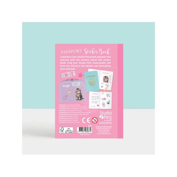 Studio Pets Stickerboek En Paspoort Voor Knuffels Medium