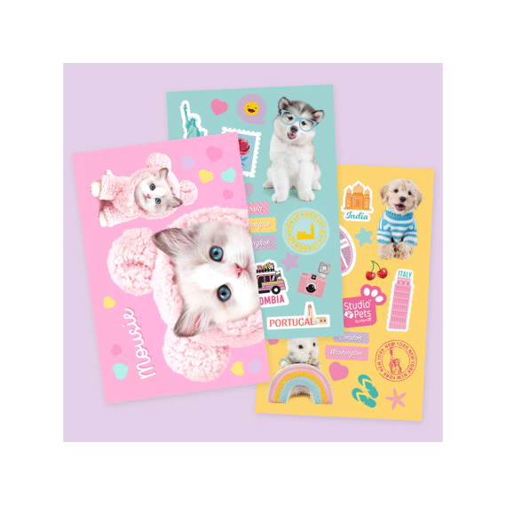 Studio Pets Stickerboek En Paspoort Voor Knuffels Large