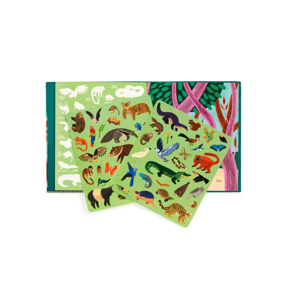 Mudpuppy Herbruikbare Stickers 50 Stuks Regenwoud