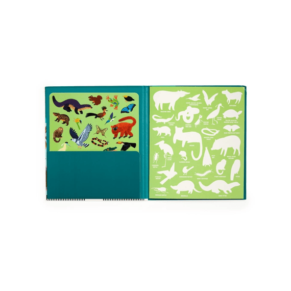 Mudpuppy Herbruikbare Stickers 50 Stuks Regenwoud