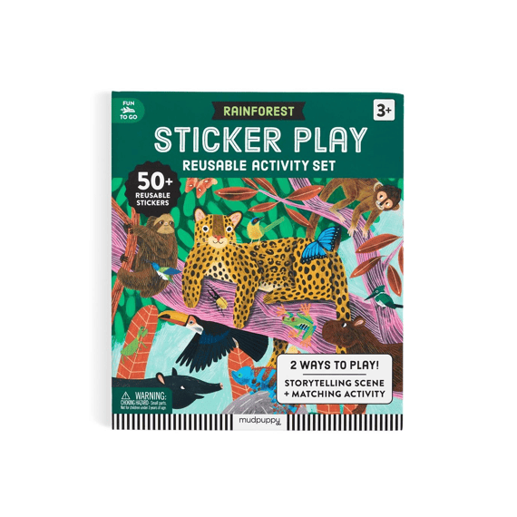 Mudpuppy Herbruikbare Stickers 50 Stuks Regenwoud
