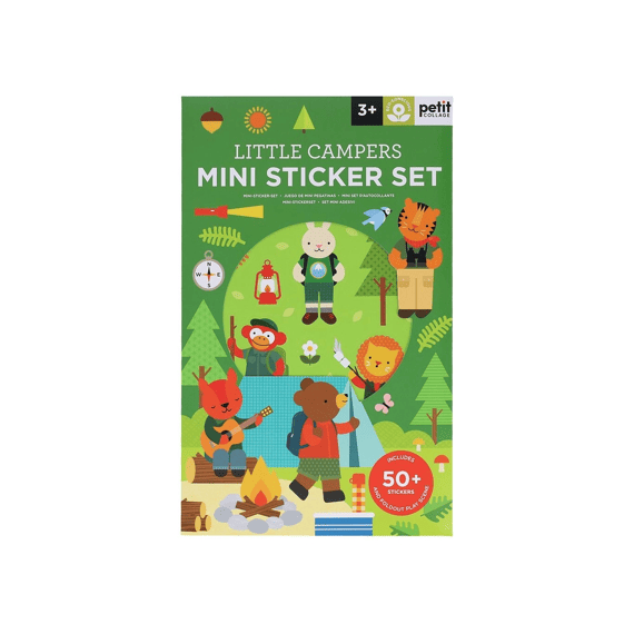 Petit Collage Crafts Mini Herbruikbare Stickerset 50 Stuks Kleine Kampeerders