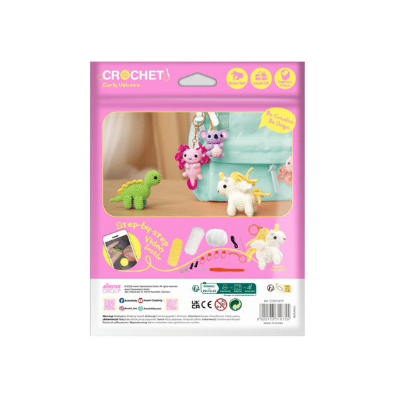 Avenir Haakset Sleutelhanger Curly Unicorn