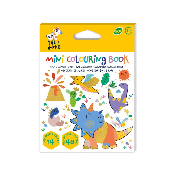 Haku Yoka Mini Kleurboek Dino