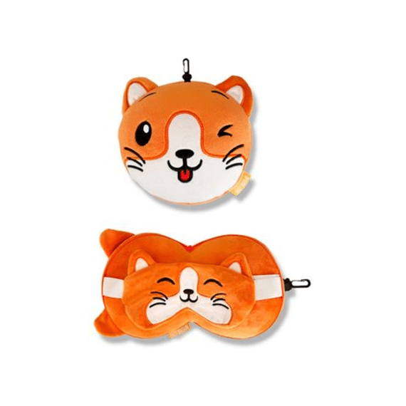 Billy Brown Zoonap Reiskussen Met Oogmasker Kitty Kat