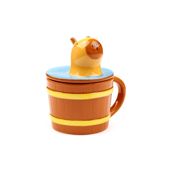 Keramische Mok Met Deksel Capybara