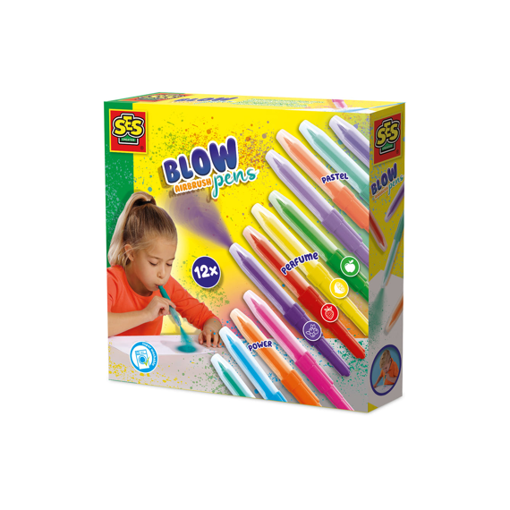 Ses Blow Airbrush Pens Power Pastel En Geur 12 Stuks