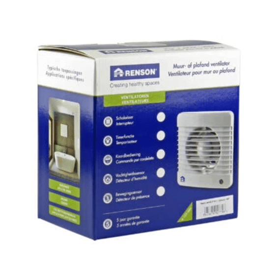 Mechanische Ventilator Standaard 7102 dia 125 wit