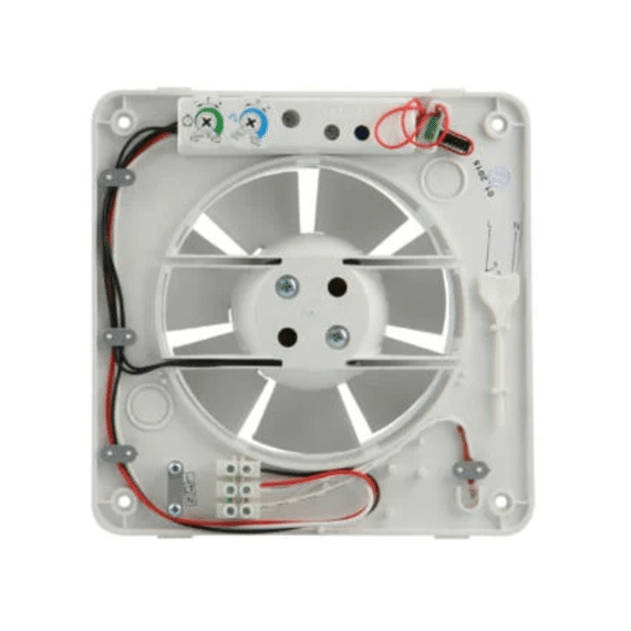 Mechanische Ventilator Met Timer & Vochtigheidssensor 7402h Dia 125 Wit