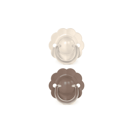 Suavinex Wonder 2st Siliconen Symmetrische Fopspeen Sxpro 6/18m Donkerbruin + Beige