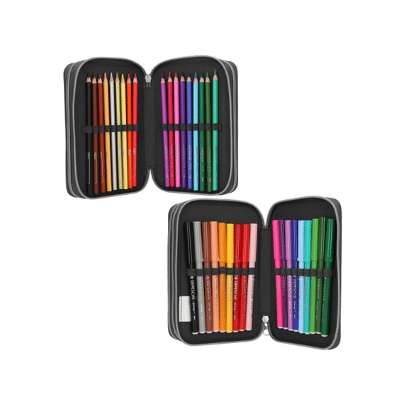 Action World 3-vaks Gevulde Etui