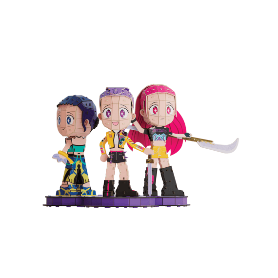 4d Build K-pop Demon Hunters Huntrix Chibi Set