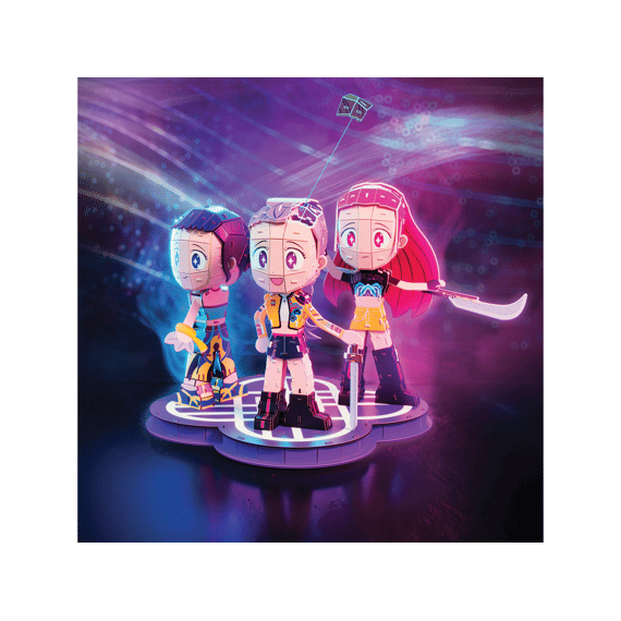 4d Build K-pop Demon Hunters Huntrix Chibi Set