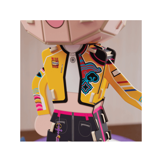 4d Build K-pop Demon Hunters Huntrix Chibi Set