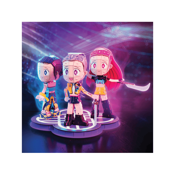 4d Build K-pop Demon Hunters Huntrix Chibi Set