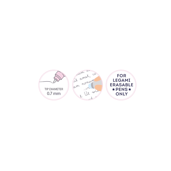 Legami Refill Uitwisbare Gelpen 3st Pink