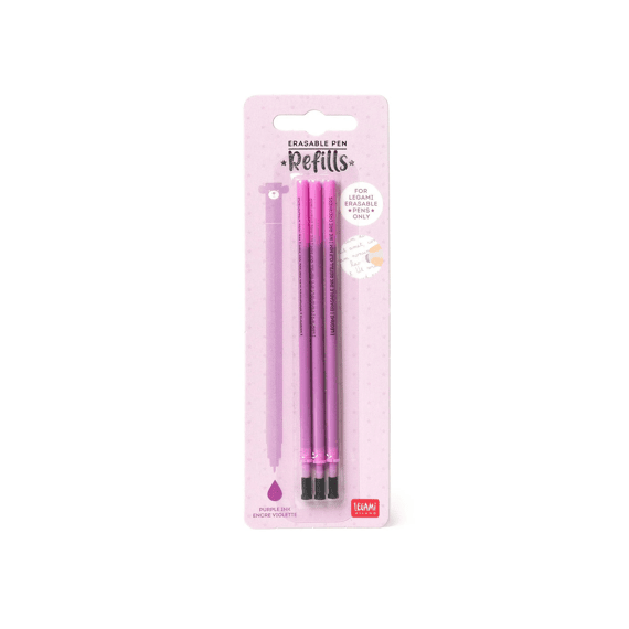 Legami Refill Uitwisbare Gelpen 3st Purple
