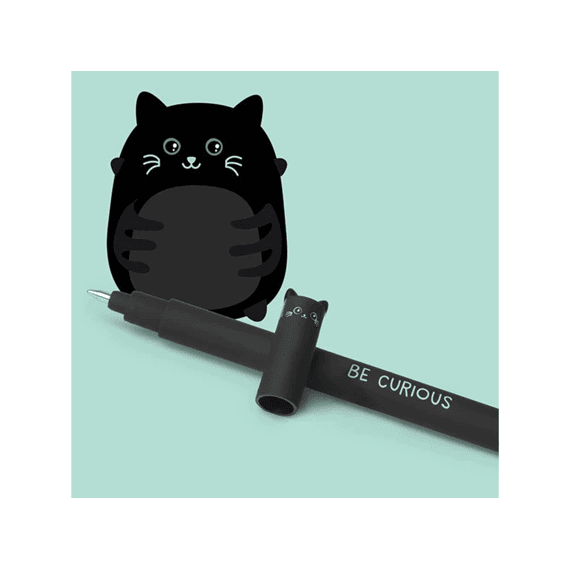 Legami Uitwisbare Gelpen Zwart Kitty