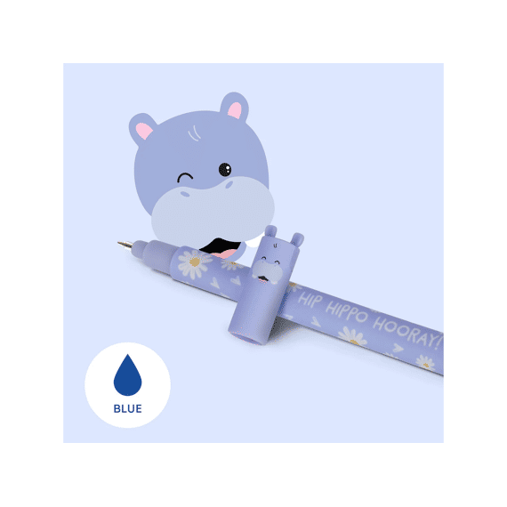 Legami Uitwisbare Gelpen Blauw Hippo