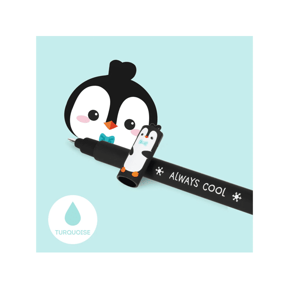 Legami Uitwisbare Gelpen Turquoise Penguin
