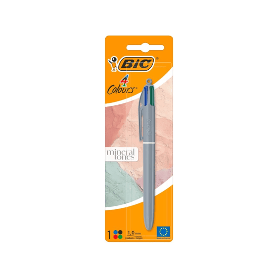 Bic 4 Kleurenbalpen Mineral Tones Op Blister