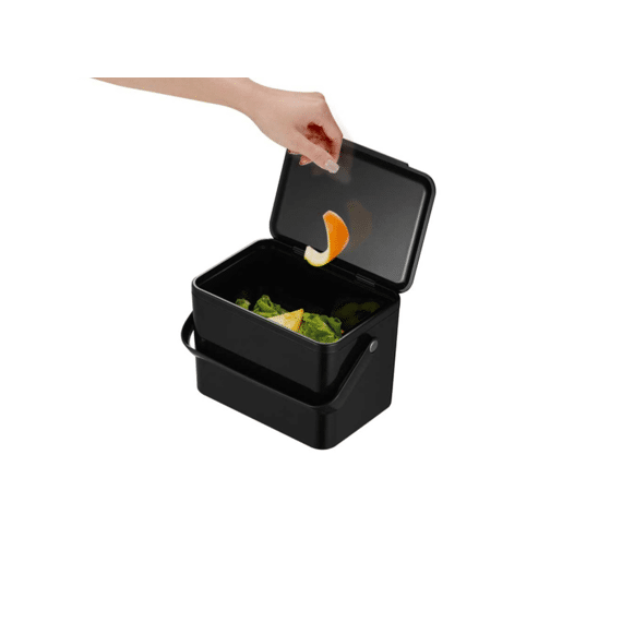 Eko Deco Afvalbak 4 Liter Zwart 24,4x17,0x16,0