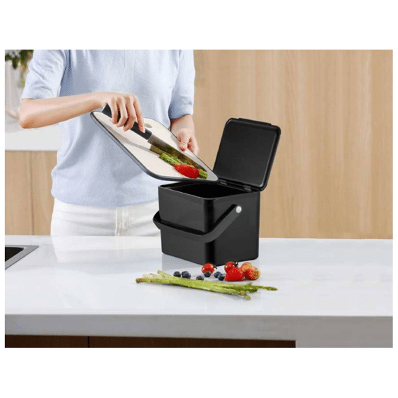 Eko Deco Afvalbak 4 Liter Zwart 24,4x17,0x16,0