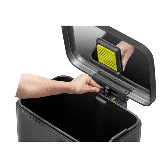 Eko Madison Pedaalemmer 50 Liter Mat Zwart 39x47x69