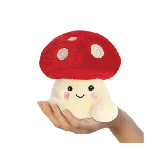 Palm Pals Knuffel Paddenstoel Rood Met Witte Stippen 13cm