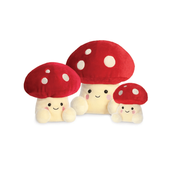 Palm Pals Knuffel Paddenstoel Rood Met Witte Stippen 13cm