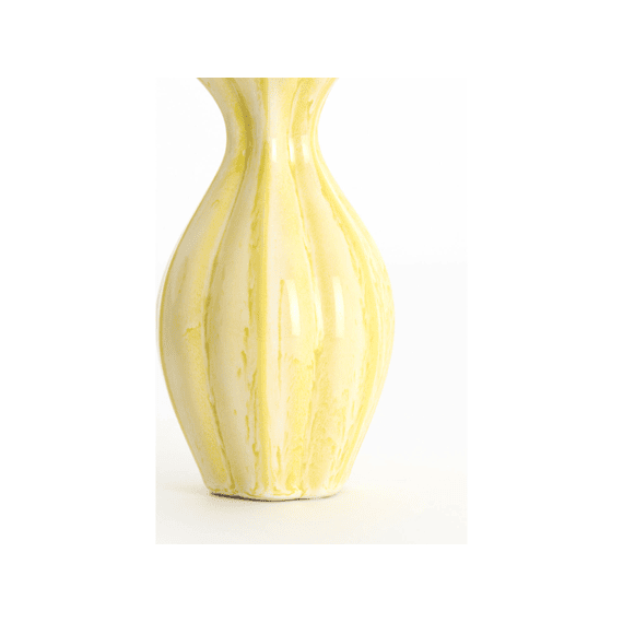 Vaas Deco Shirel Ceramics D8.5x15.5cm Geel