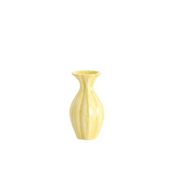 Vaas Deco Shirel Ceramics D8.5x15.5cm Geel
